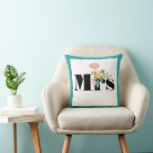 Modern Turquoise Chartreuse Damask Wedding Kussen (Stoel)