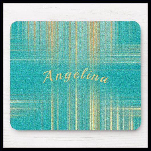 Modern Turquoise en Gold Muismat