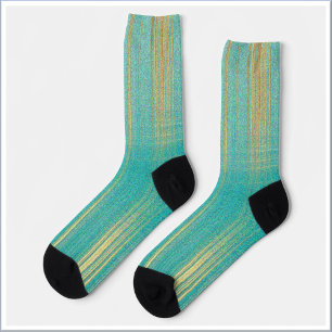 Modern Turquoise en Goud Sokken