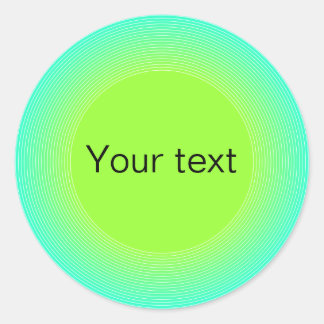 Modern turquoise en groen design ronde sticker