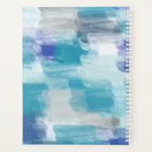 Modern Turquoise Gray Waterverf Appointment Book Planner (Achterkant)
