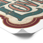 Modern Turquoise LIVE LOVE Design Poster (Hoek)