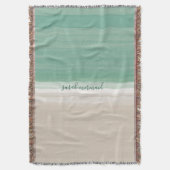 Modern Turquoise Ocean Beach Throw Blanket Deken (Voorkant Verticaal)