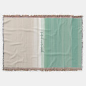 Modern Turquoise Ocean Beach Throw Blanket Deken (Voorkant)
