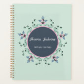 Modern turquoise Pink Floral Mandala Doodles  (Devant)