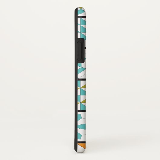 Modern Turquoise Sampler Quilt Case-Mate iPhone Case (Achterkant / rechts)