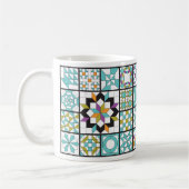 Modern Turquoise Sampler Quilt Coffee Mok (Links)