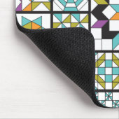 Modern Turquoise Sampler Quilt Mousepad Muismat (Hoek)