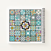 Modern Turquoise Sampler Quilt Notebook Notitieboek (Achterkant)