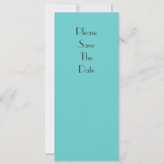 Modern Turquoise slaat de datum op Save The Date (Achterkant)