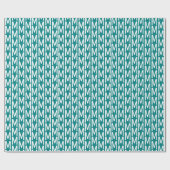 Modern turquoise witte aangepaste monogram initiaa cadeaupapier (Vlak)