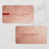 Modern Tuscan Rose Gold & Red Editable Visitekaartje (Voorkant / Achterkant)