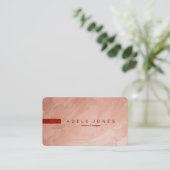 Modern Tuscan Rose Gold & Red Editable Visitekaartje (Staand voorkant)
