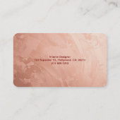 Modern Tuscan Rose Gold & Red Editable Visitekaartje (Achterkant)