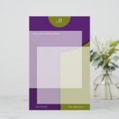 Modern tweetonig briefpapier (Staand voorkant)