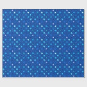 Modern Twinking Stars, Cobalt Blue en Turquoise Cadeaupapier (Vlak)