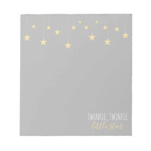 Modern Twinkle Little Star Baby shower Notitieblok