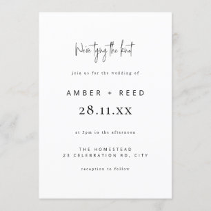 Modern Tying the Knot Wedding Plain Text Kaart