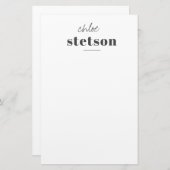 Modern type gepersonaliseerd briefpapier (Voorkant / Achterkant)
