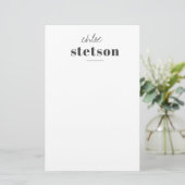 Modern type gepersonaliseerd briefpapier (Staand voorkant)