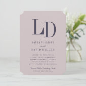 Modern type Monogram Weddenschap Kaart (Staand voorkant)