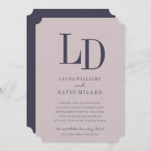 Modern type Monogram Weddenschap Kaart (Voorkant / Achterkant)