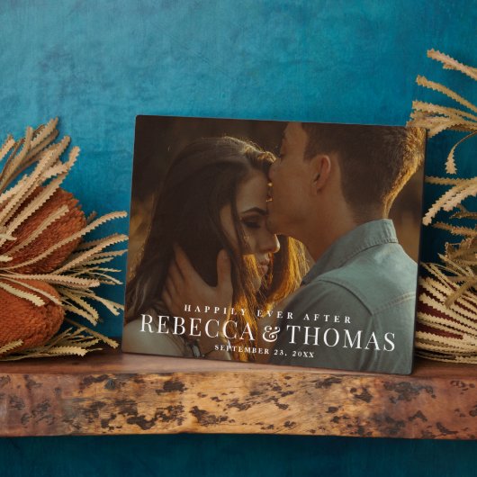 Modern Type Photo Wedding Fotoplaat (Zijkant)