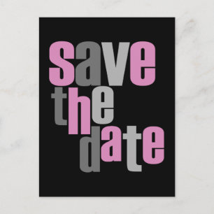 Modern type Save the Date Briefkaart