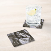 Modern Typografie afstuderen 2024 Foto Vierkante Kartonnen Onderzetter (Insitu)