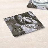 Modern Typografie afstuderen 2024 Foto Vierkante Kartonnen Onderzetter (Schuin)