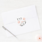 Modern Typografie Dandelion Wedding Custom Favor Ronde Sticker (Envelop)
