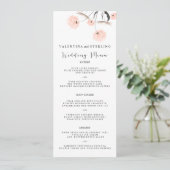 Modern Typografie Dandelion Wedding Menu (Staand voorkant)