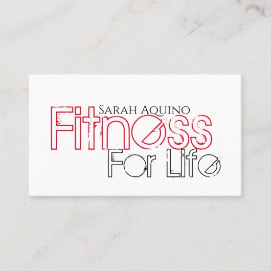 Modern Typografie Fitness Trainer Visitekaartje (Voorkant)