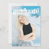 Modern  Typografie Fotocollage Afstuderen Kaart (Voorkant)