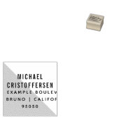 Modern Typografie Geometrisch retouradres Rubberstempel (Gestempeld)
