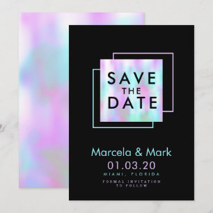 Modern typografie katoenen candy save the dates ka kaart