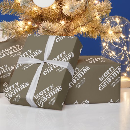 Modern Typografie Merry Kerstry Cadeaupapier (Feestdagen)