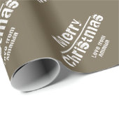 Modern Typografie Merry Kerstry Cadeaupapier (Rol Hoek)