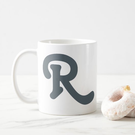 Modern Typografie Monogram Koffiemok (Met donut)