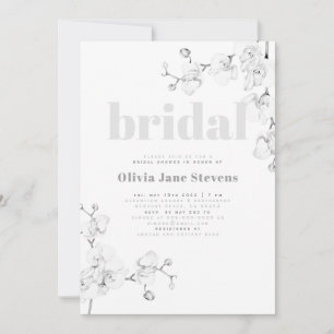 Modern Typografie Orchids Floral Vrijgezellenfeest Kaart
