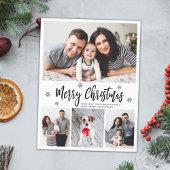 Modern Typografie Script Collage Kerstmis Briefkaart