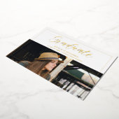 Modern Typografie Script Foto Afstuderen Afstudere Folie Uitnodiging (Gedraaid)