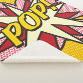 Modern Typografisch Stripboek POP Trendy Plezier Sherpa Deken (3/4)