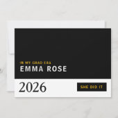 Modern Typographic Grad Era party invitation (Devant)