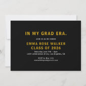 Modern Typographic Grad Era party invitation (Dos)