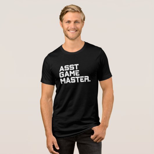 Modern Typography ASST Game Master Mannen Matching Tri-Blend Shirt (Voorkant volledig)