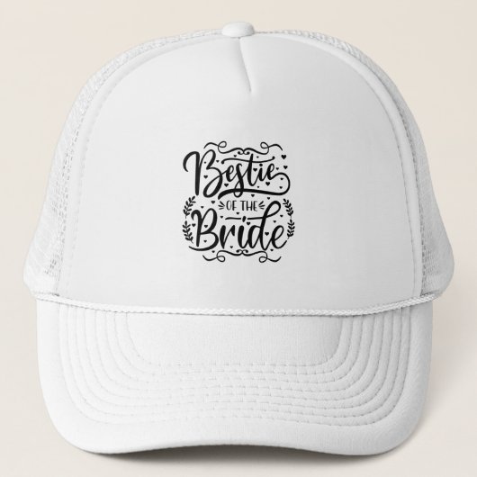 Modern Typography Bestie of The Bride Trucker Pet (Voorkant)