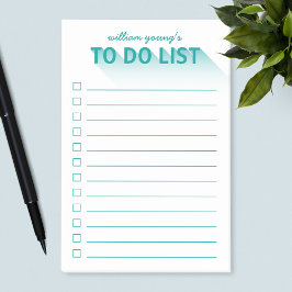 Modern Typography Blauwgroen to do list Post-it® Notes