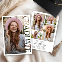 Modern Typography Graduate 4 Photo Collage