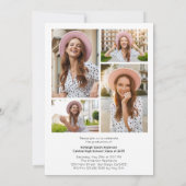 Modern Typography Graduate 4 Photo Collage Kaart (Achterkant)